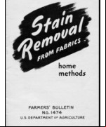 Stain Removal from Fabrics -  Home Methods
