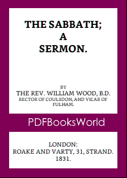 The Sabbath -  A Sermon